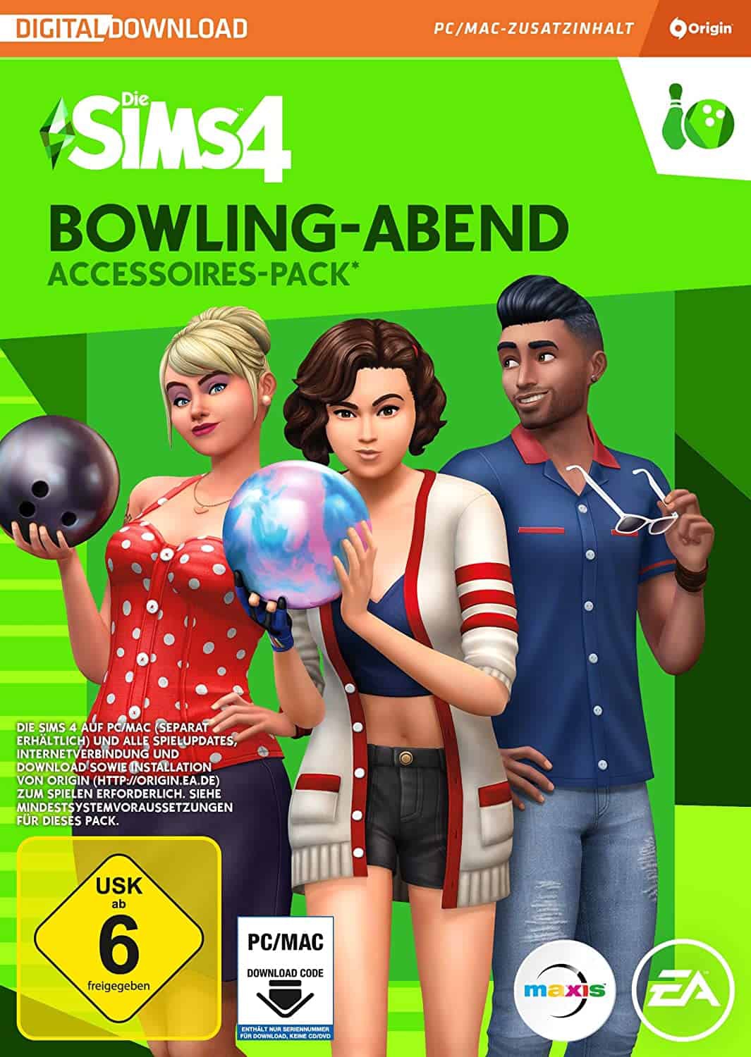 Cover Die Sims 4 Bowling-Abend-Accessoires
