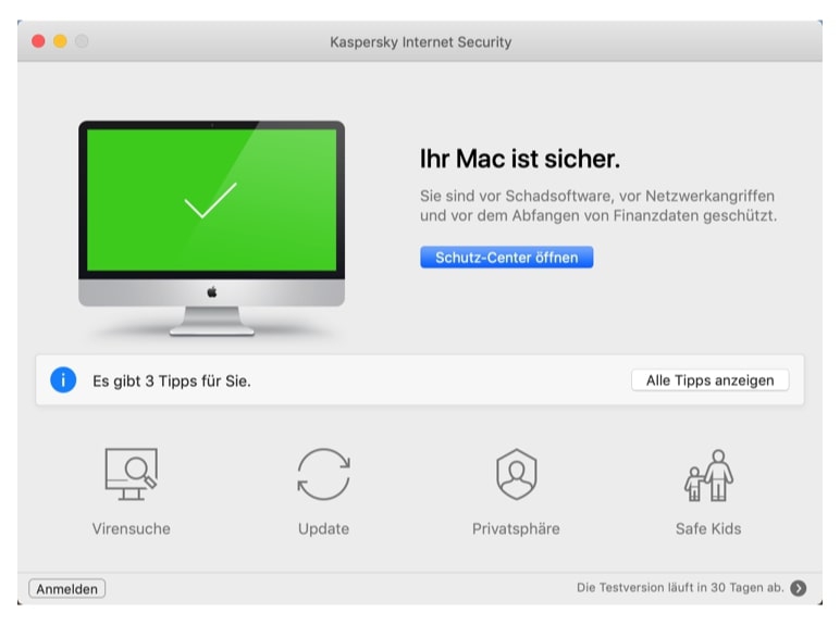 Screenshot Kaspersky Total Security (3 Geräte / 1 Jahr)