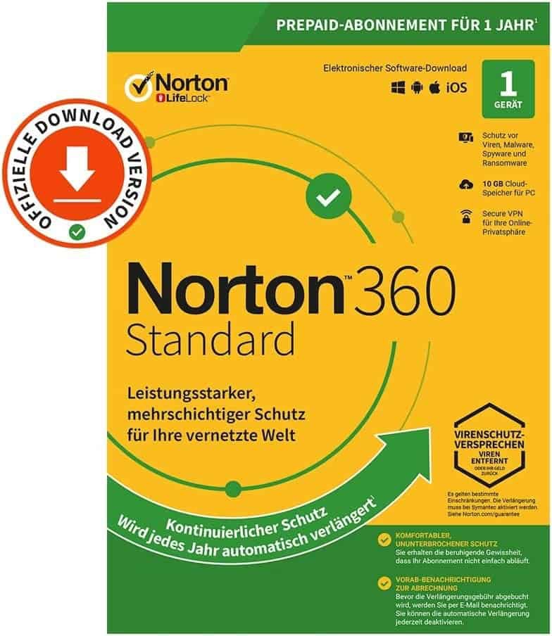 Cover Norton 360 Standard - 1 Gerät 1 Jahr