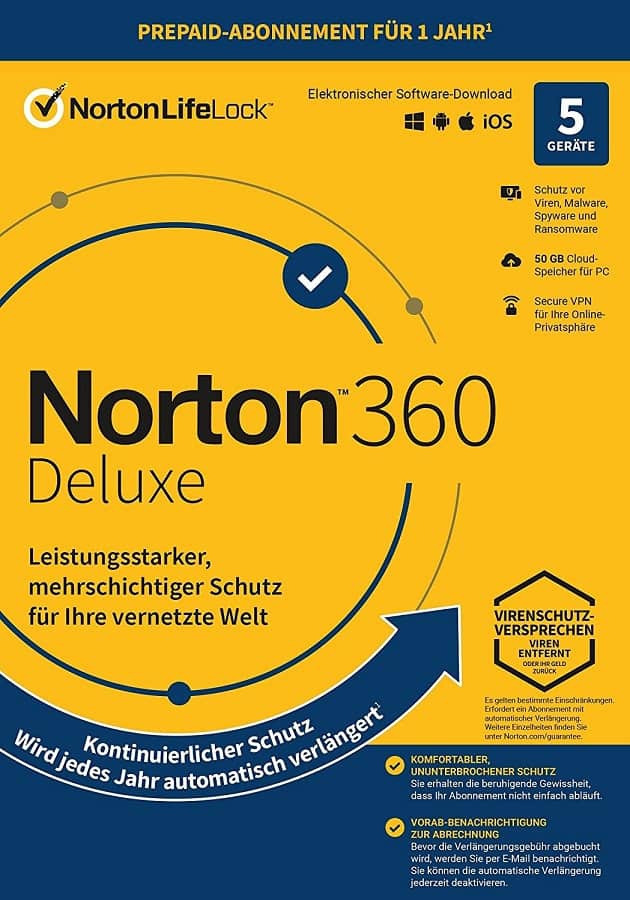 Cover Norton 360 Deluxe - 5 Geräte 1 Jahr