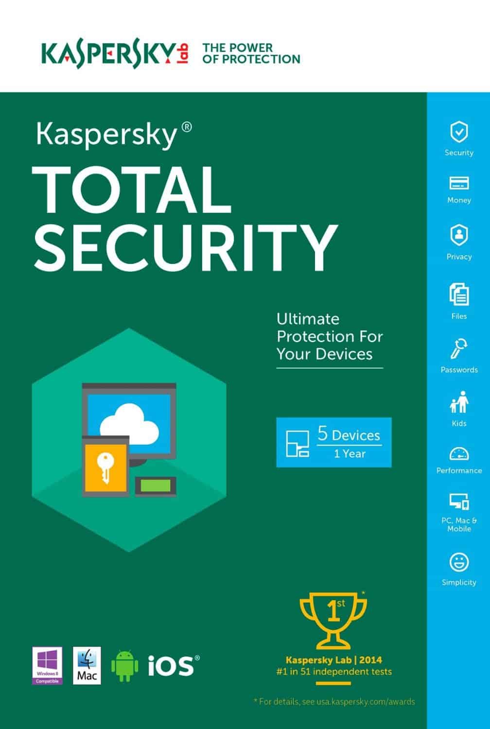 Cover Kaspersky Total Security (3 Geräte / 1 Jahr)