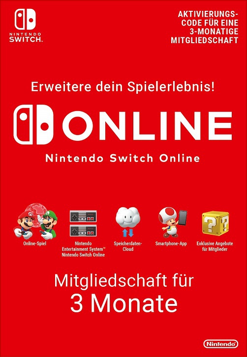 Cover Nintendo Switch Online Mitgliedschaft - 3 Monate