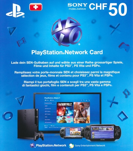 Cover PlayStation Network Card 50 CHF Schweiz