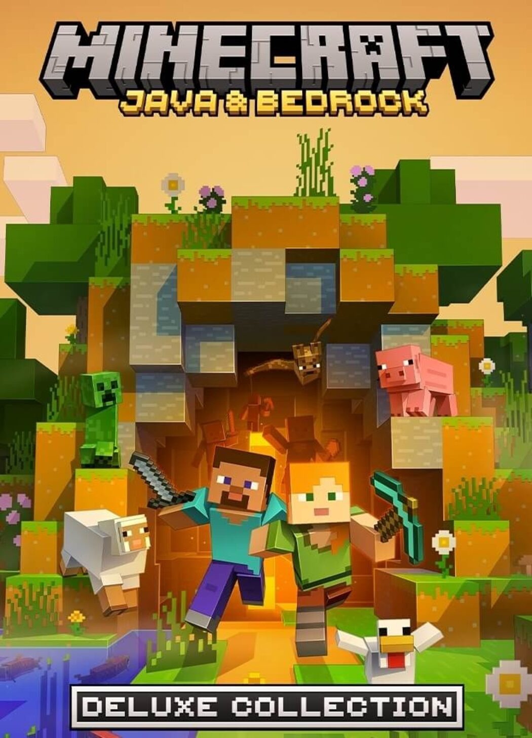 Cover Minecraft Java und Bedrock Deluxe Collection