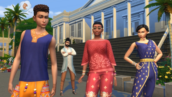 Screenshot Die Sims 4 Fashion Street-Set