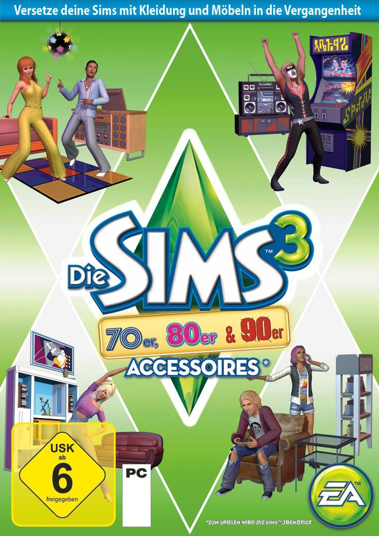 Cover Die Sims 3: 70er, 80er & 90er-Accessoires