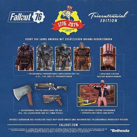 Screenshot Fallout 76 Tricentennial Edition