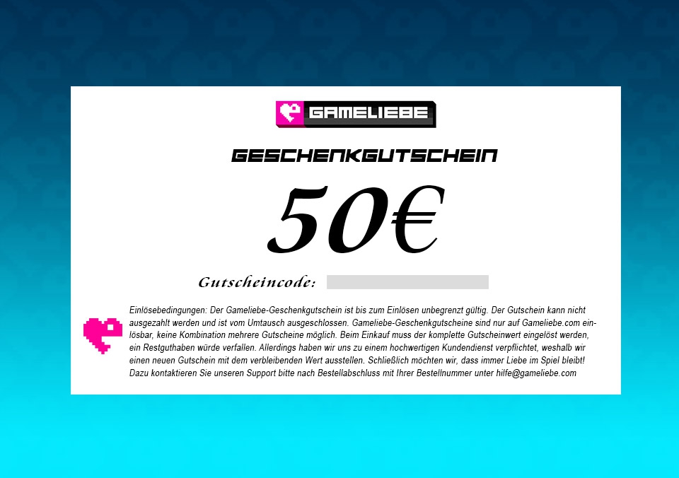 Cover Gameliebe Geschenkgutschein 50€