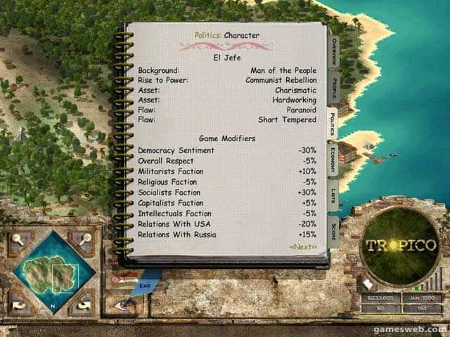 Screenshot Tropico Dictator Pack