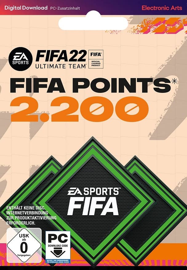 Cover FIFA 22 Ultimate Team 2200 FIFA Points PC