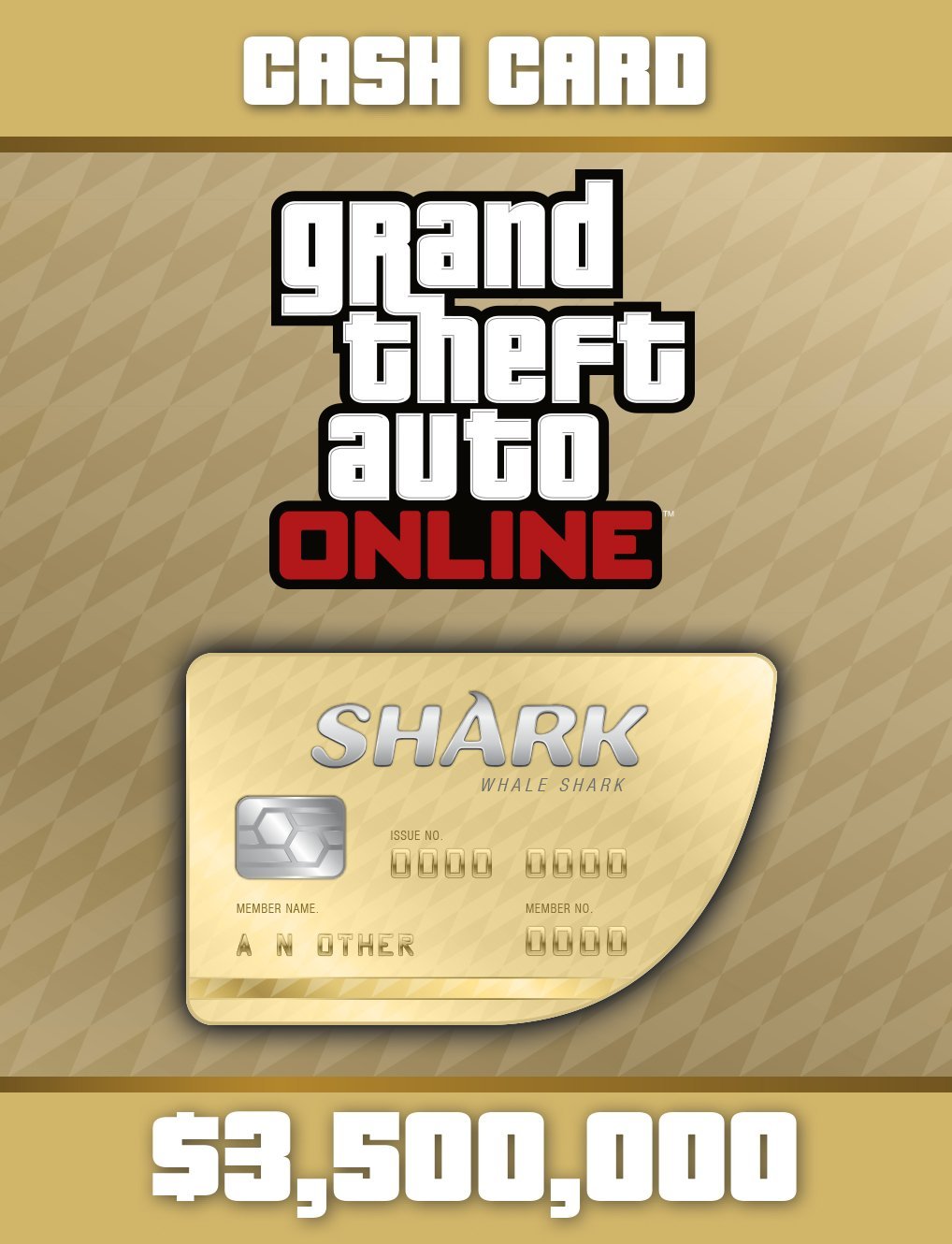 Cover GTA Grand Theft Auto V Online CashCard Walhai (3.500.000 $)