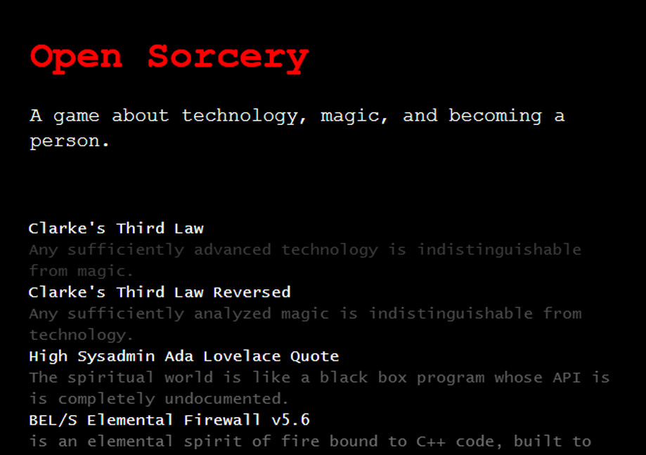 Open Sorcery