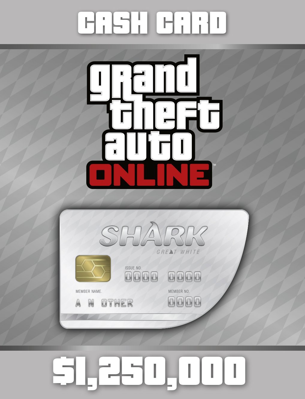 Cover GTA Grand Theft Auto V Online CashCard Der Weiße Hai (1.250.000 $)