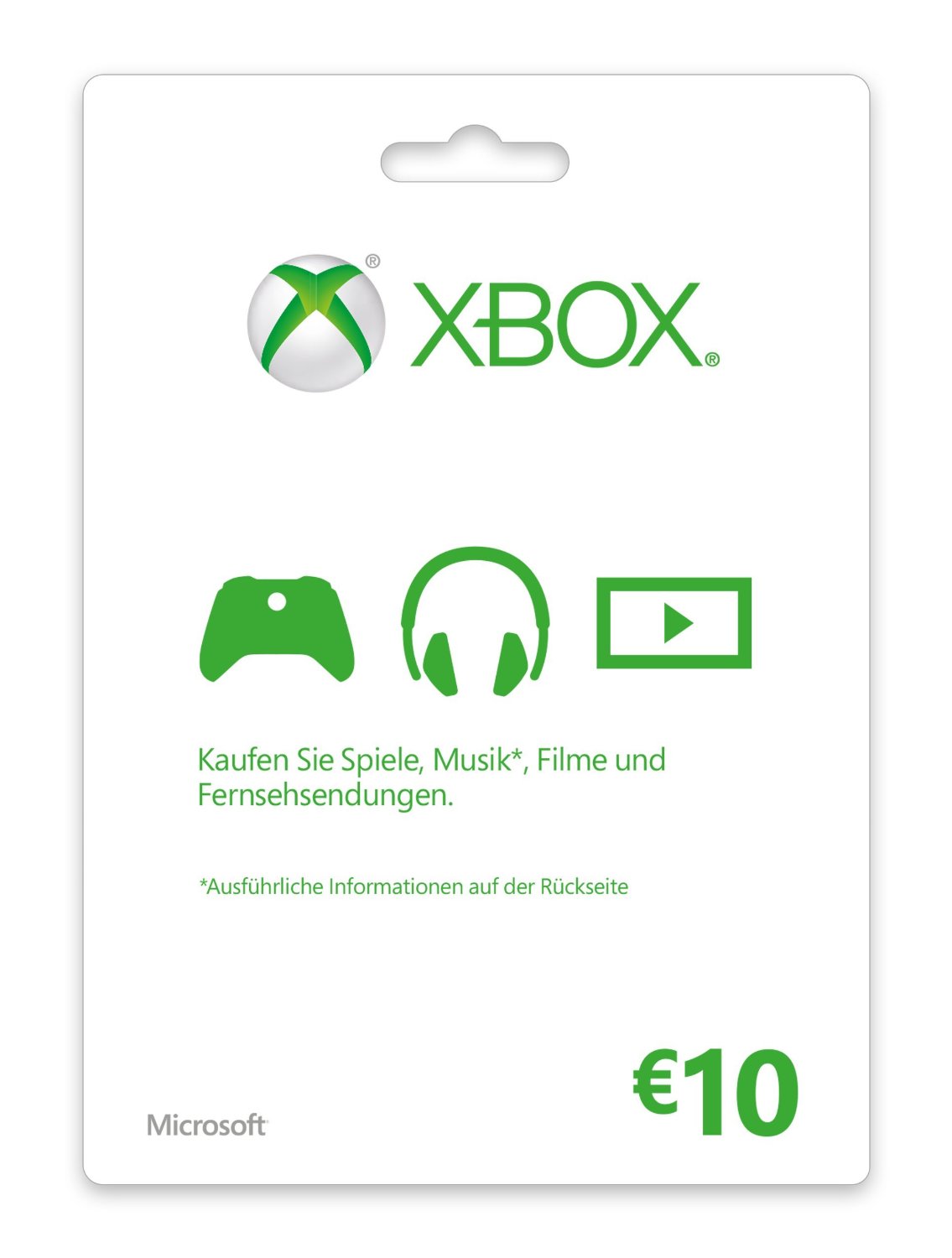 Cover Xbox Live Guthaben 10 Euro